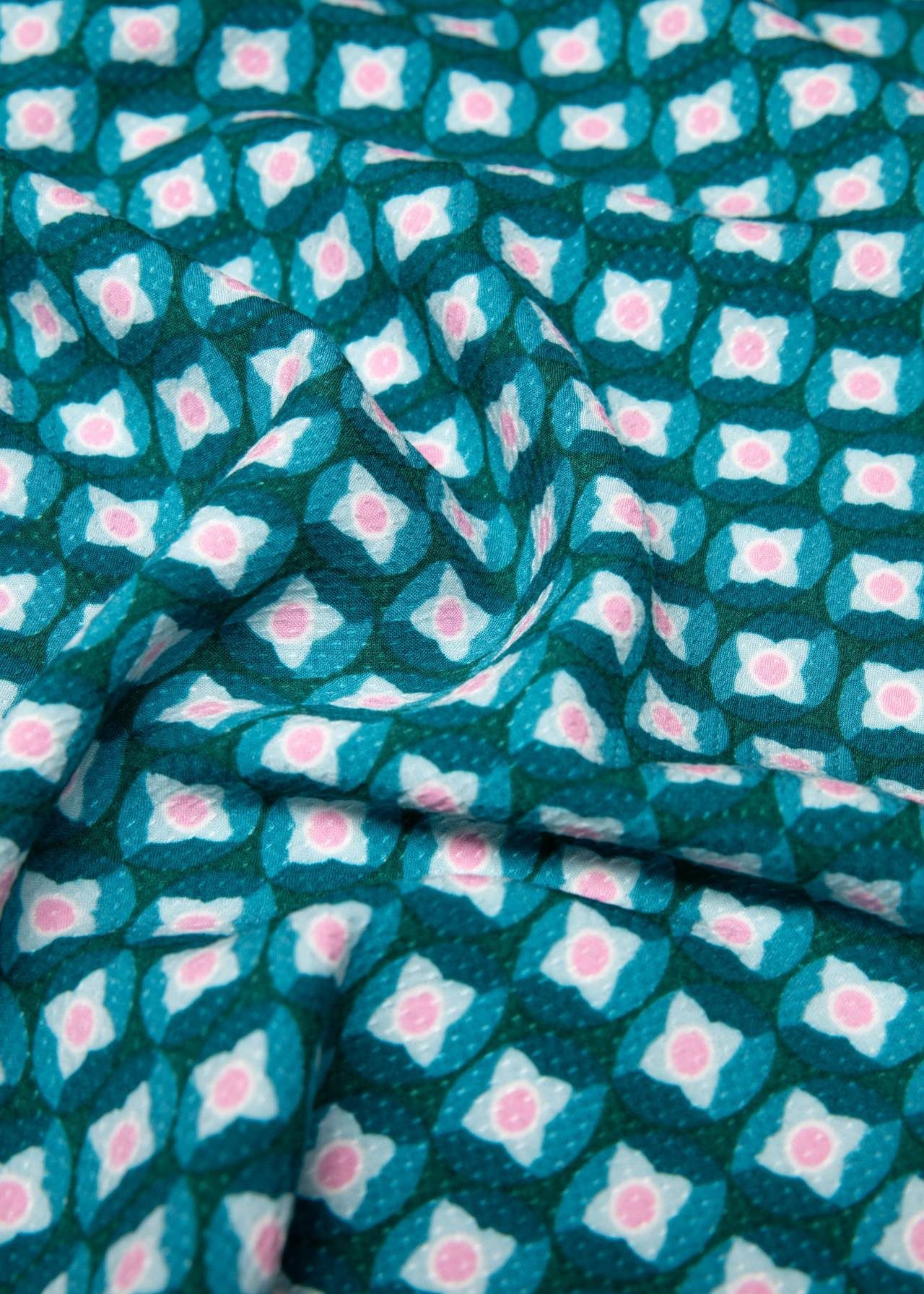 Blutsgeschwister Kurzarmbluse - Feed the Birds - Bluse Damen - Blusentop - Printbluse - Sommerbluse