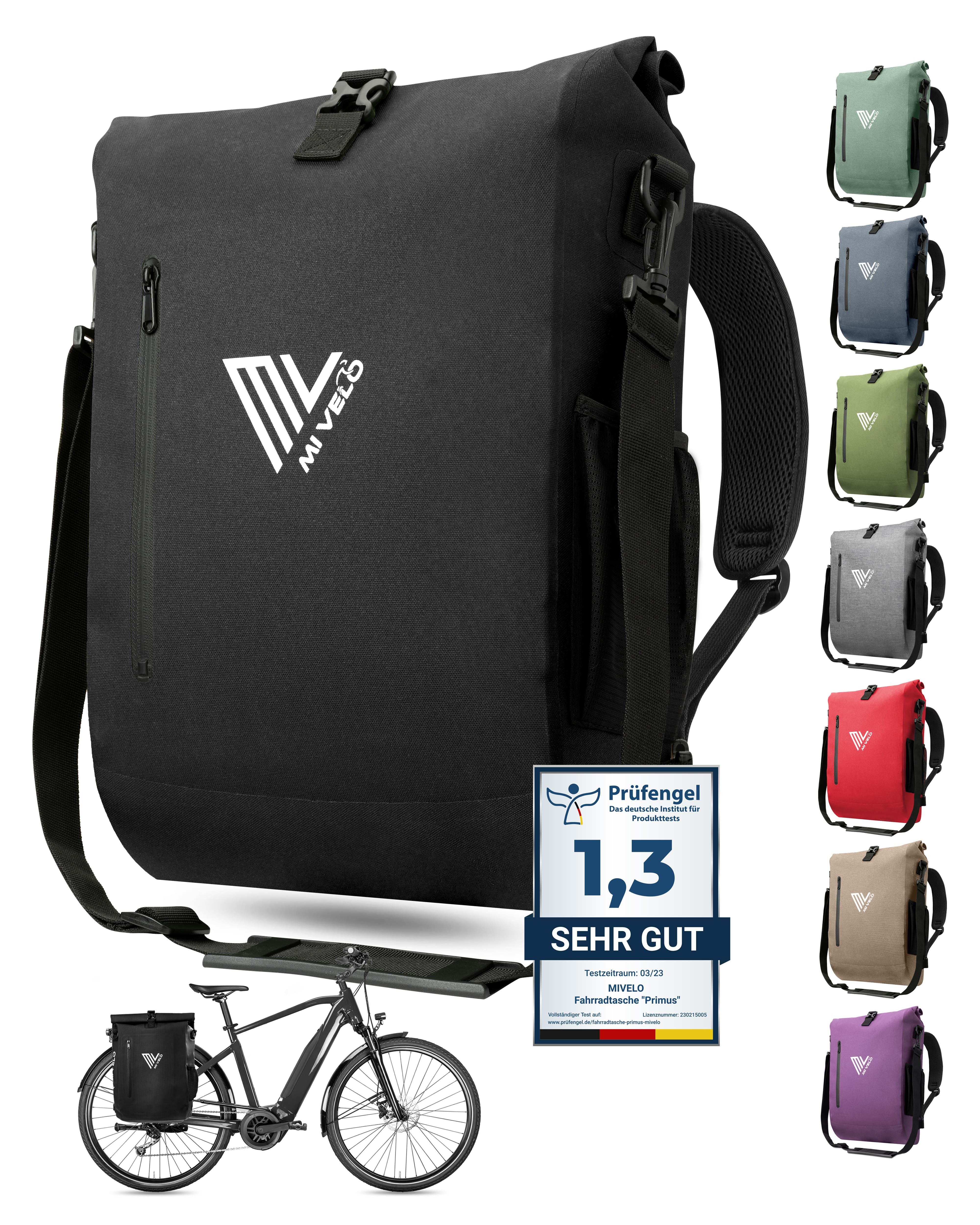 Fahrradtasche 3in1 Gepäckträgertasche, Rucksack für Fahrrad Gepäckträger wasserdicht