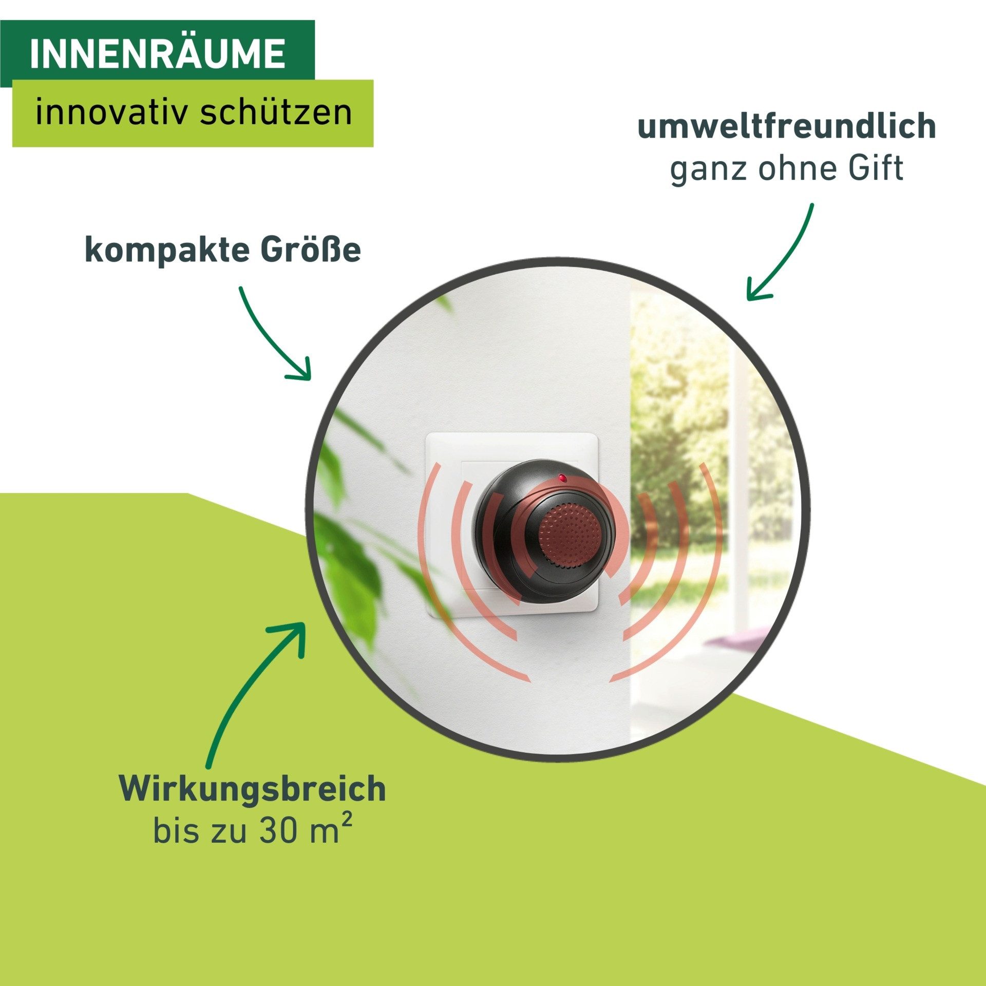 Windhager Insektenabwehrgerät für Mücken, Mückenabwehr Classic, Mückenstecker, hält Mücken in Innenräumen mithilfe von ultrahohen Tonfrequenzen fern – Bild 5 von 5