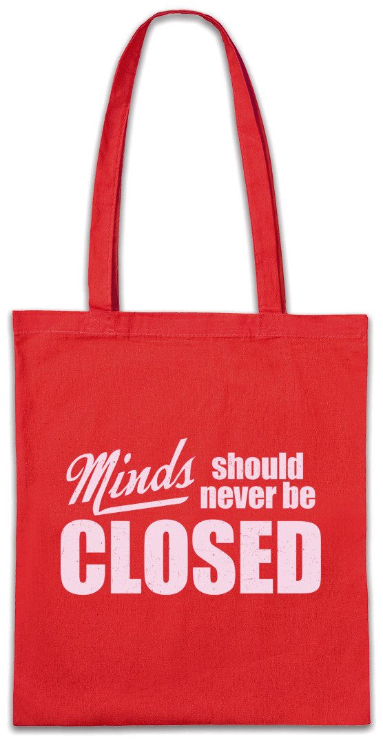Beuteltasche Minds Should Never Be Closed Stofftasche Fun Indie Hipster Yoga