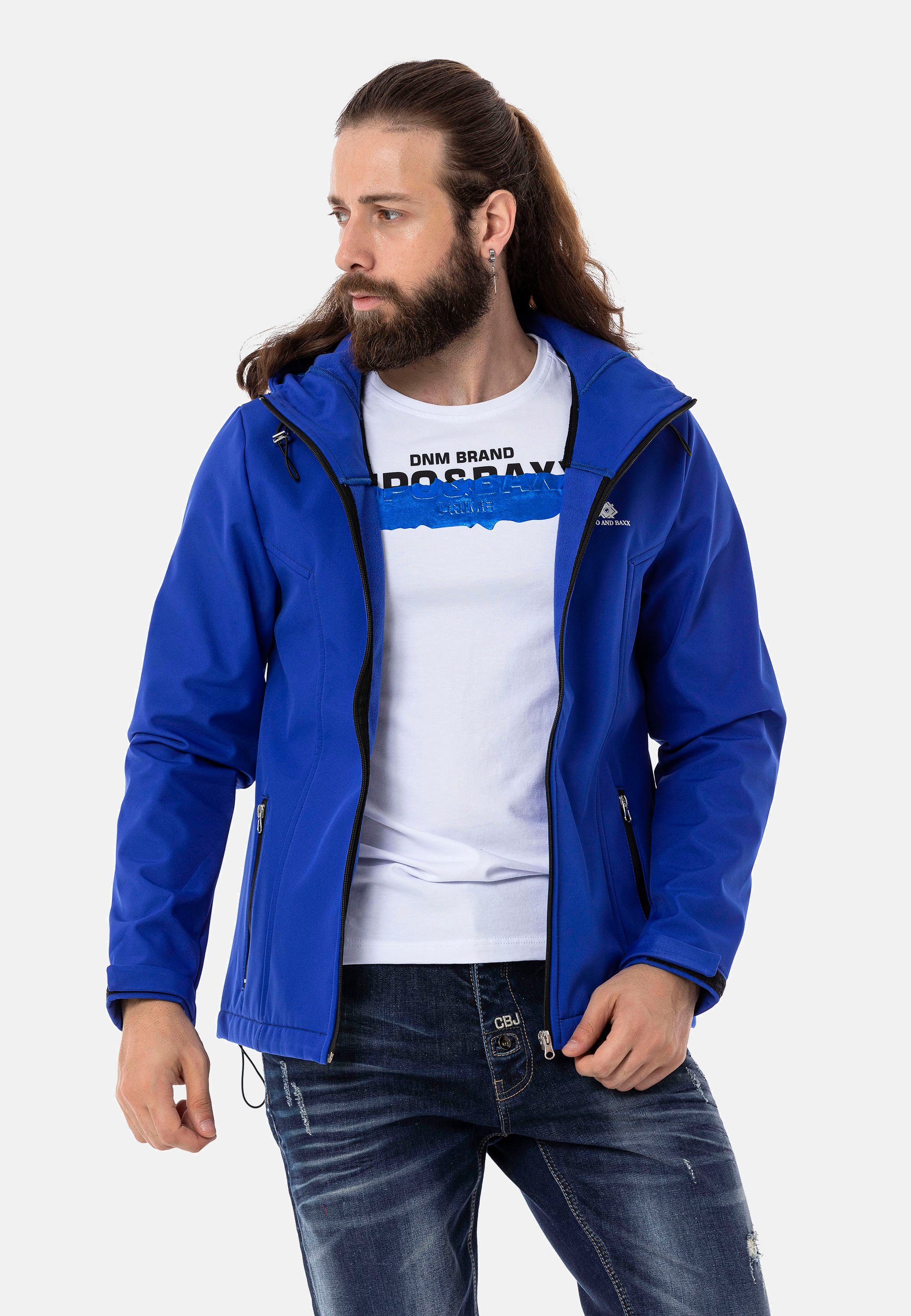 Cipo & Baxx Outdoorjacke in sportlichem Look blau