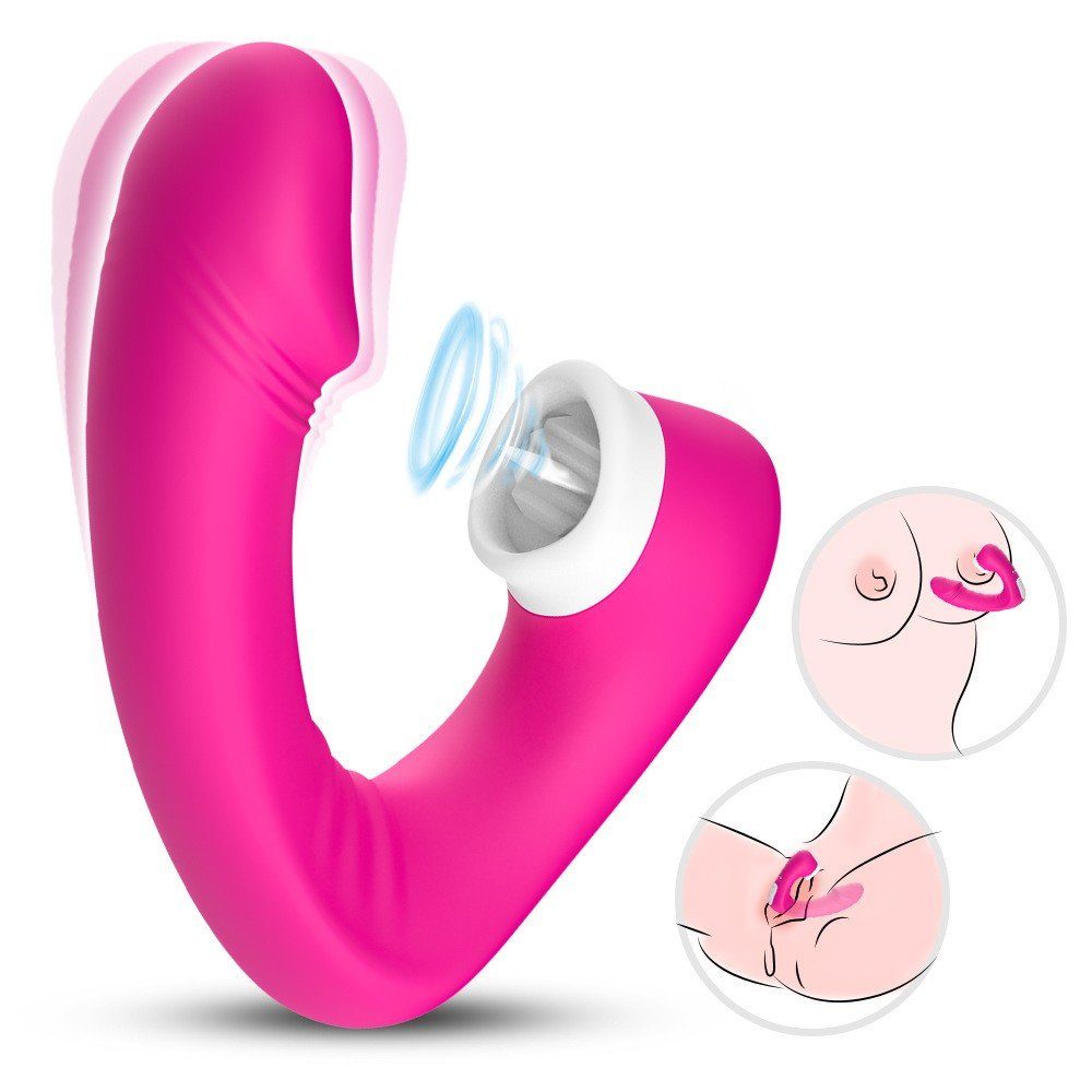 autolock G-Punkt-Vibrator Klassische G-Punkt Vibratoren,Lecken-Klitorisvibrator, 9 Starke Vibrationsmodi für Genissen und Stimulation Rosa