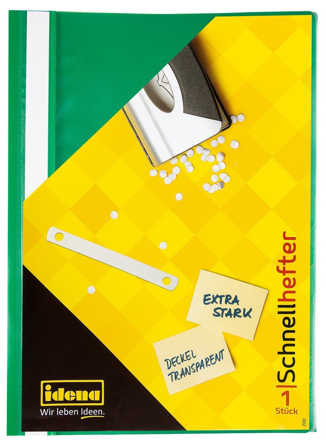 Idena Hefter Idena Schnellhefter A4 PP grün extra stark – Bild 2 von 3