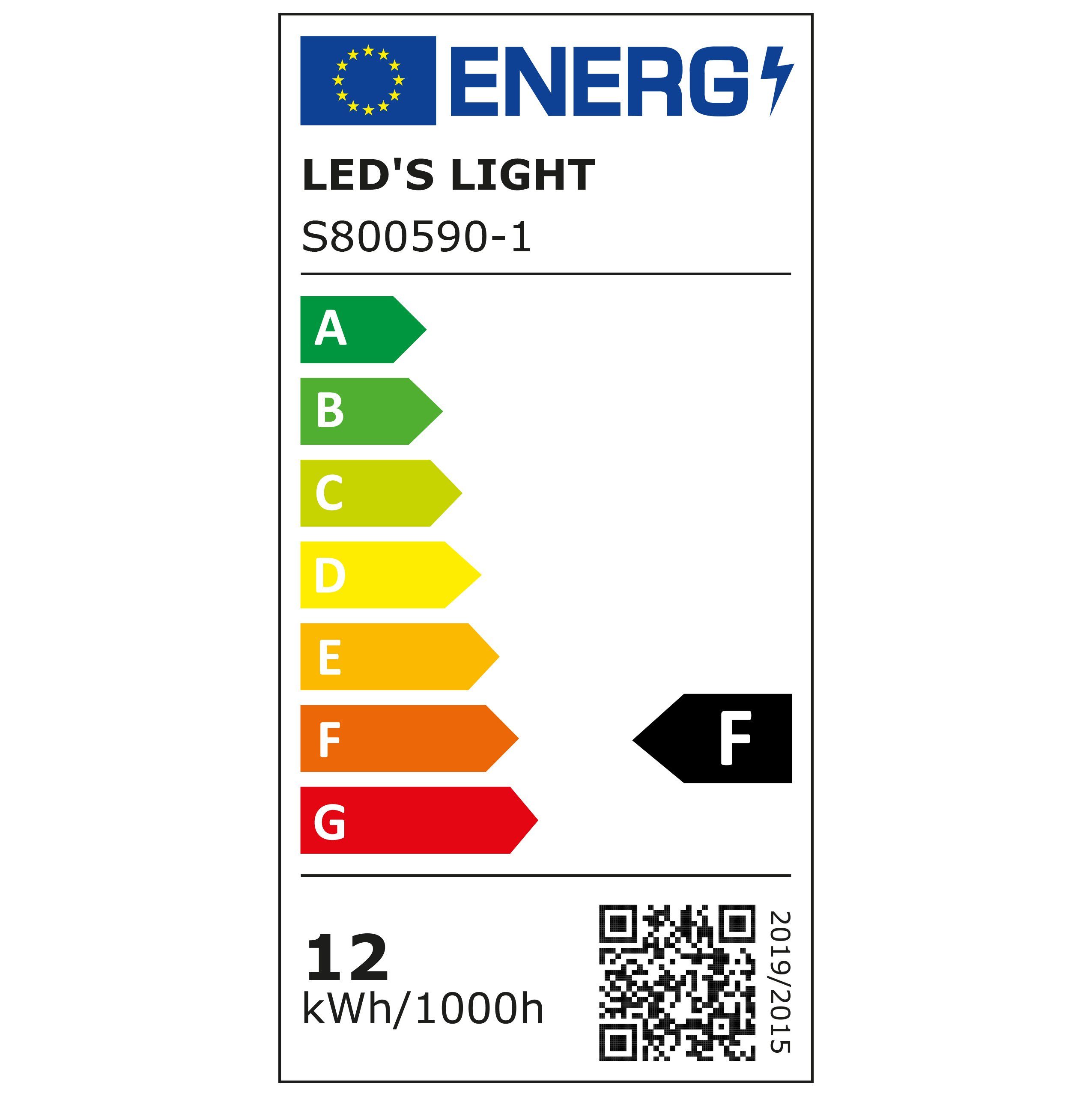 Außen-Deckenleuchte LED, LED's 27cm 3 geeignet light IP44 Deckenleuchte, 0810590 12W Schutzbereich warmweiß