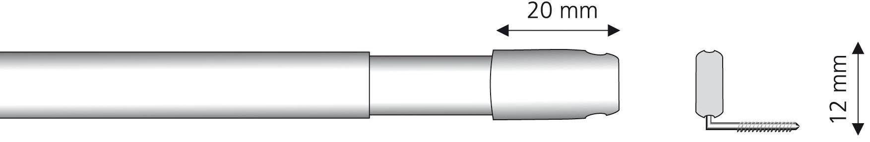 Liedeco Scheibenstange, 1-läufig, ausziehbar, ohne Bohren, verschraubt, Kun günstig online kaufen