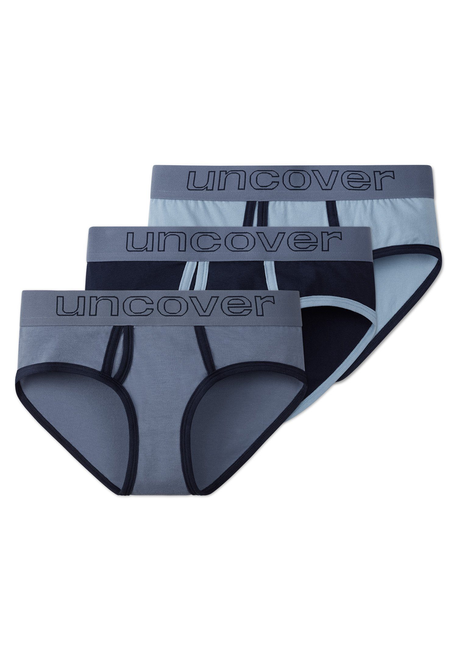Schiesser Slip Uncover (Set, 3-St., Set) Mädchen Panty/Shorts/Pants, 3er Pack, Slip Unterhose, Baumwolle