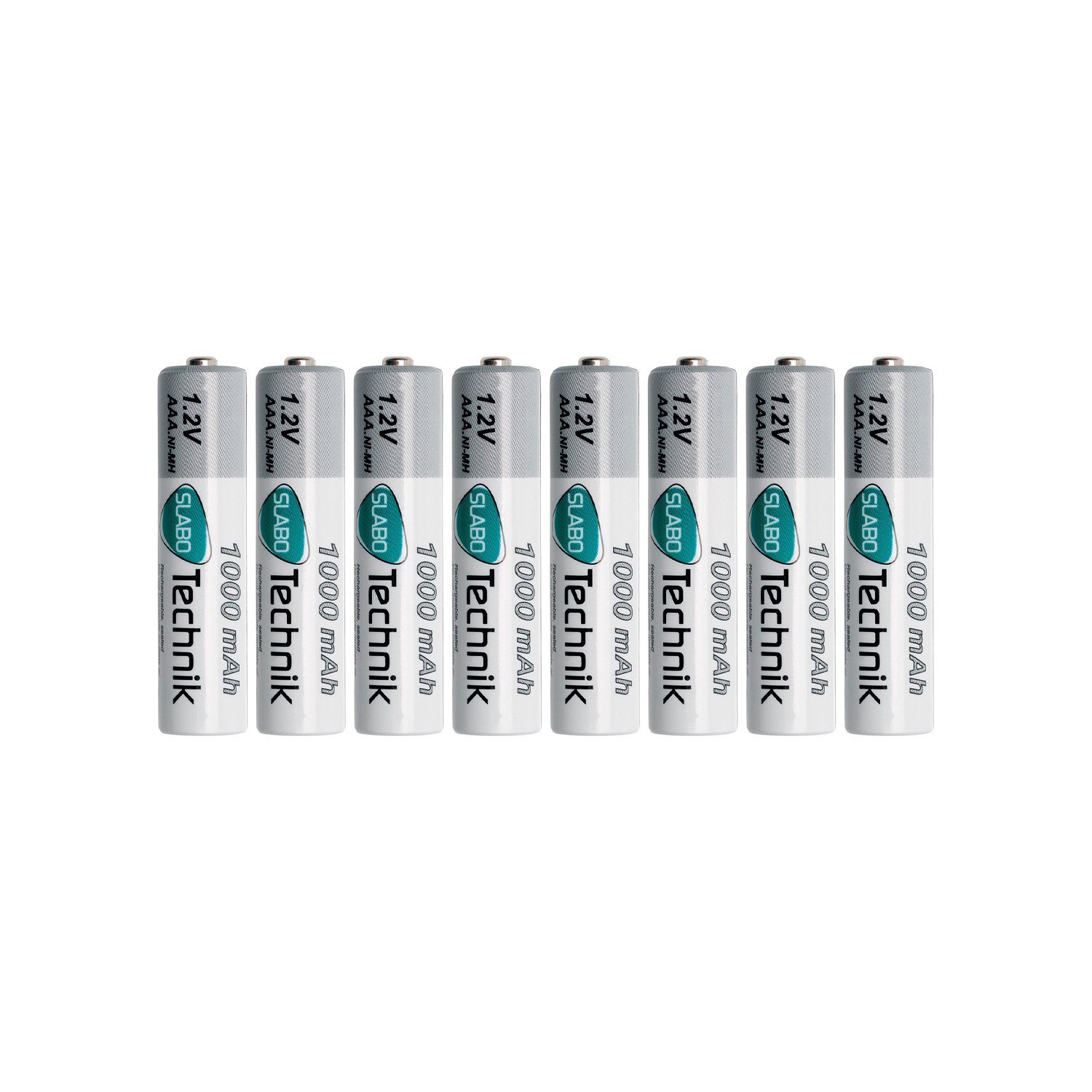 SLABO »Ni-MH Akku AAA Micro Batterien wiederaufladbar rechargeable Batterie  HR03 Nickel-Metallhydrid 1000mAh/1.2V - 8er-Pack« Akku online kaufen | OTTO