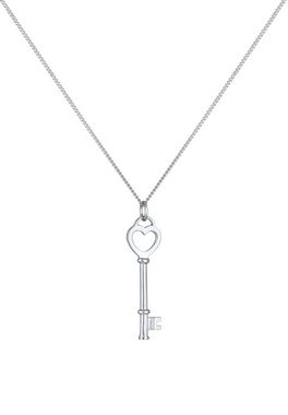 Elli Kette mit Anhänger Schlüssel Herz Liebesschlüssel 925 Silber