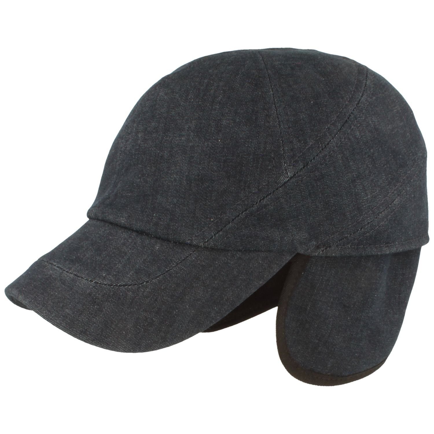 Breiter Baseball Cap Denim Thermolite mit Ohrenschutz