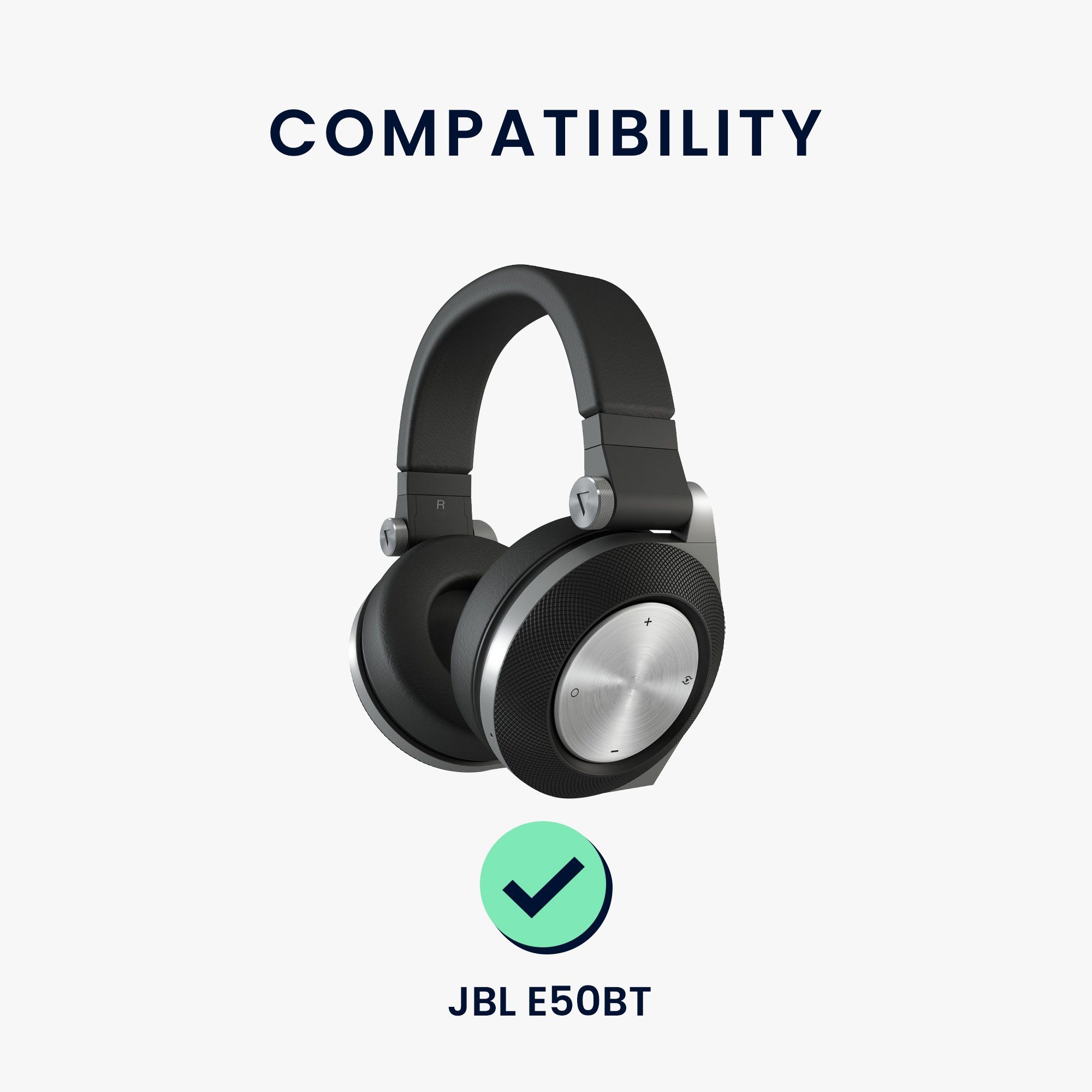 kwmobile 2x Ohr Polster Ear Ohrpolster für Kopfhörer (Ohrpolster Polster Kunstleder JBL Headphones) - Over E50BT für