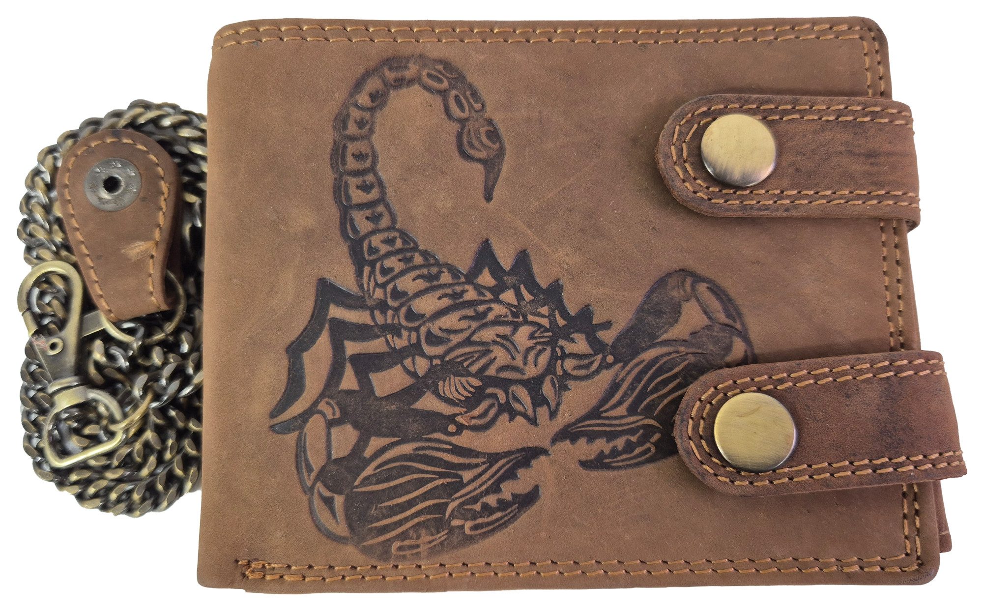 Einkaufszauber Geldbörse Echt Büffel-Leder Herren Geldbeutel Sternzeichen S günstig online kaufen