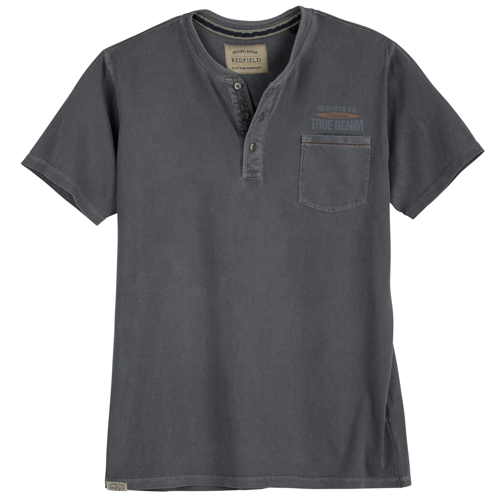 redfield Rundhalsshirt Redfield XXL Henley T-Shirt günstig online kaufen