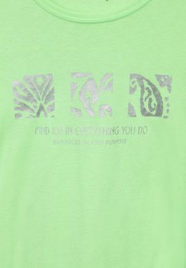 Cecil Print-Shirt mit Schimmer Print
