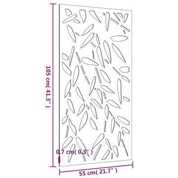 vidaXL Wandbild Garten-Wanddeko 105x55 cm Cortenstahl Bambusblatt-Design