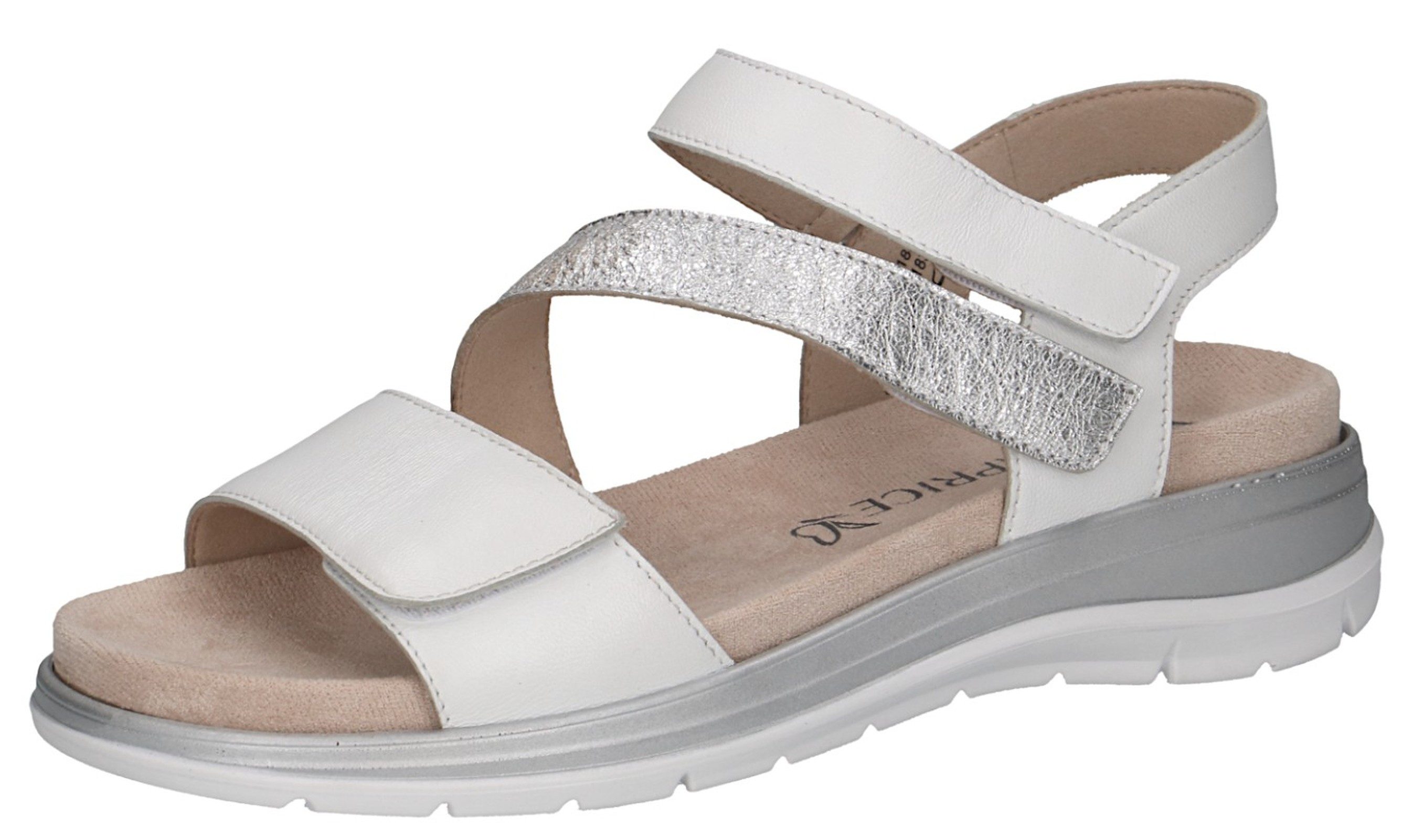 9-28716-44 183 White/Silver Sandale