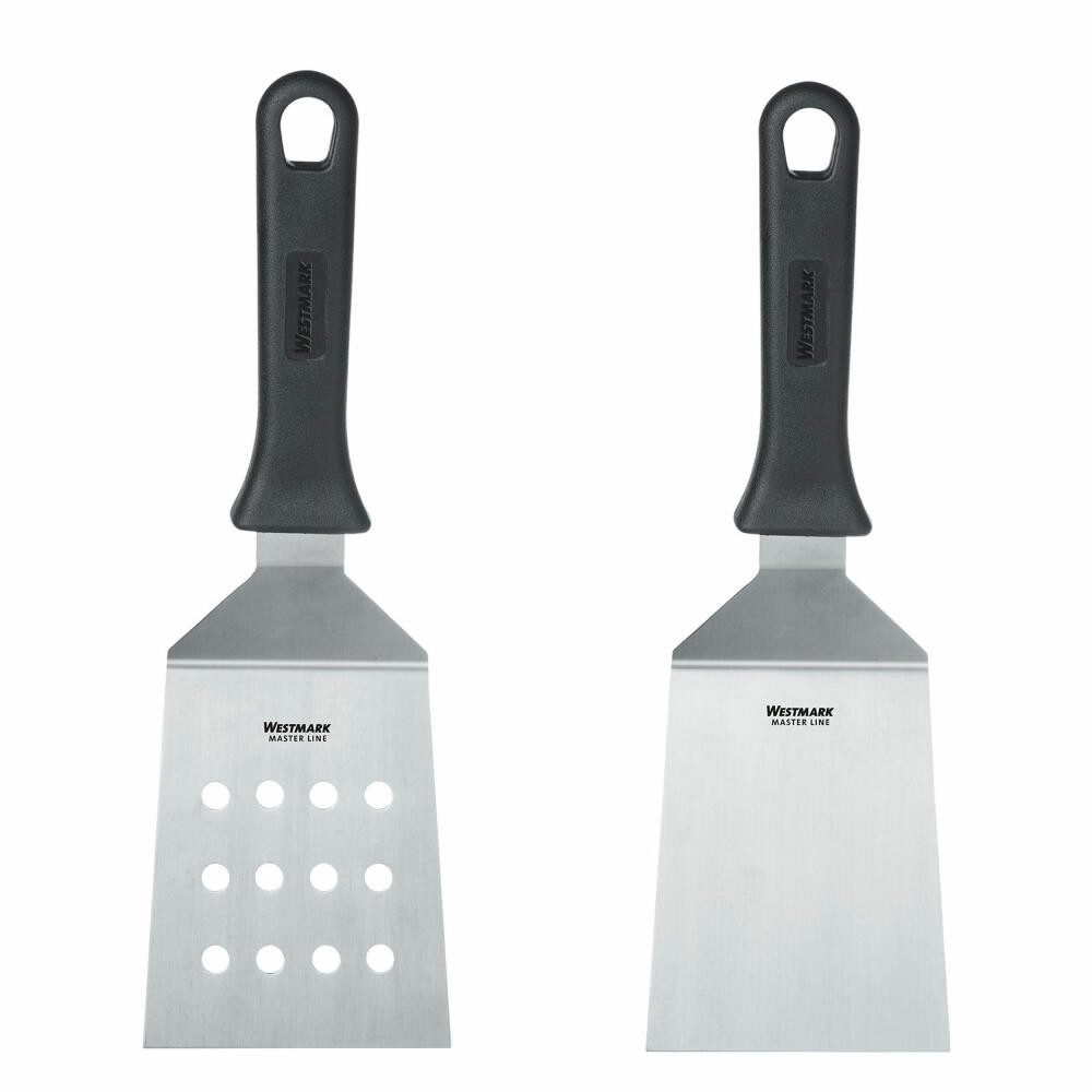 WESTMARK Pfannenwender Set, 2tlg.: 2 Profi-Wender/Grill-Spachtel (Gewinkelt, Starr)