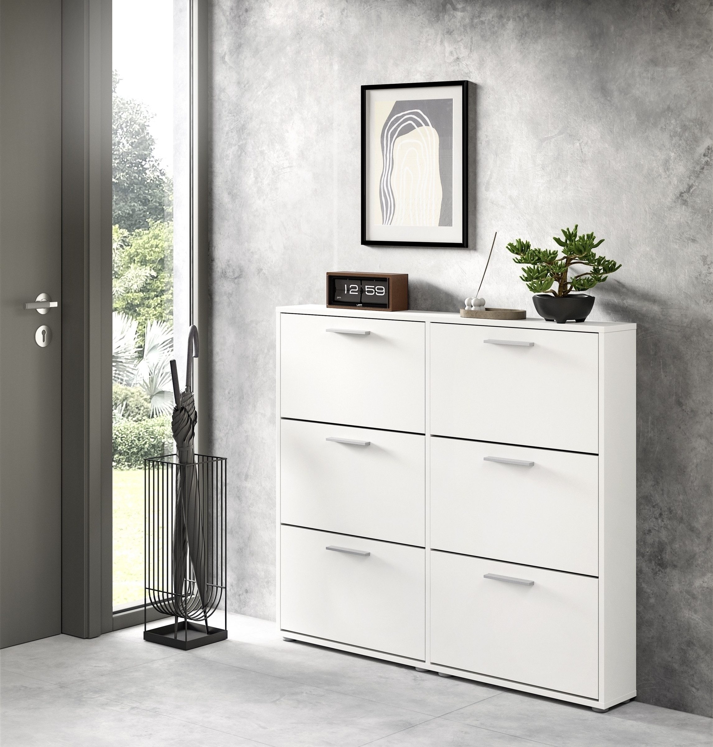 Bega Consult Schuhkipper in Weiß, Melaminbeschichtet - 116x103x17cm (BxHxT)