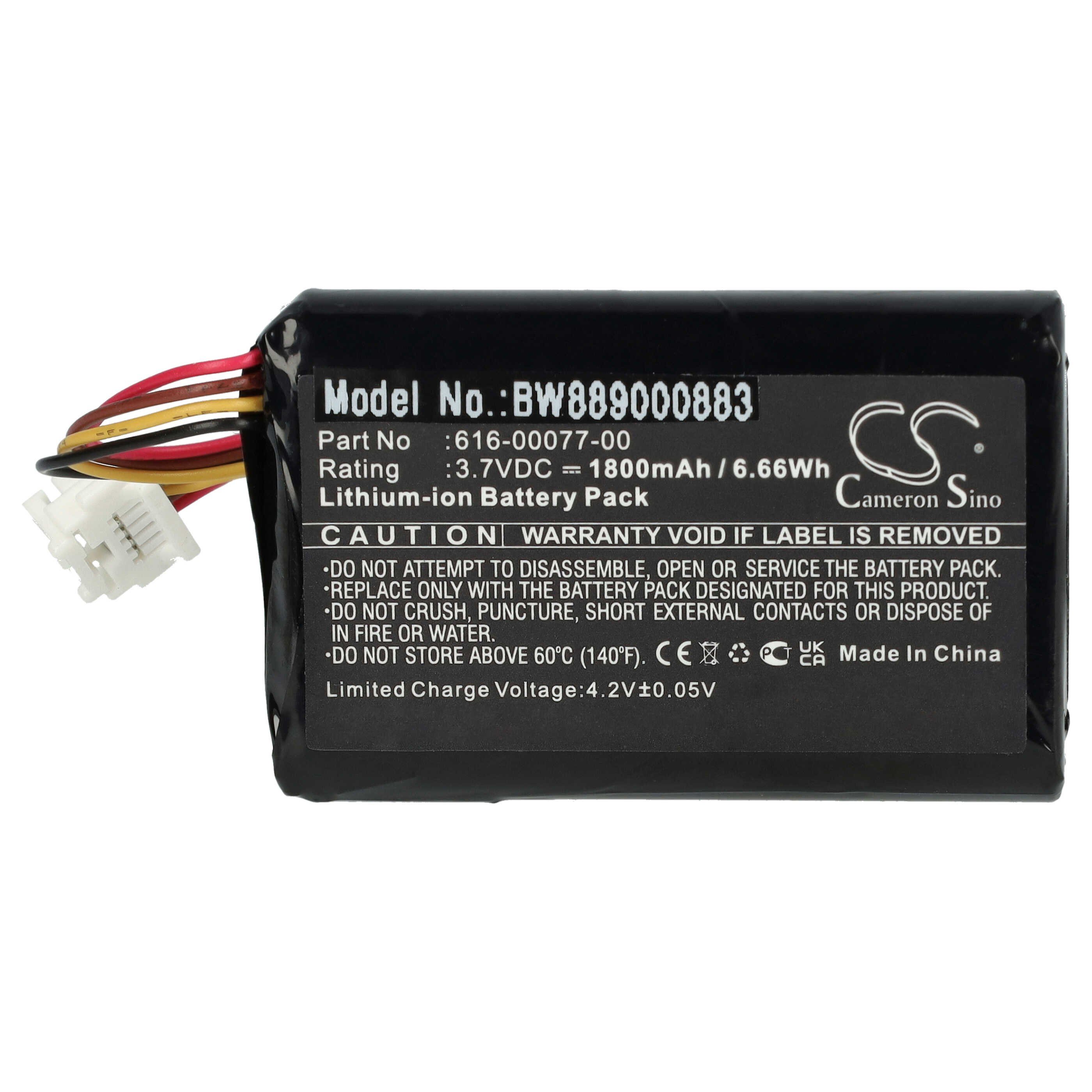 vhbw Ersatz für Garmin 616-00077-10 für Akku Li-Ion 1800 mAh (3,7 V)