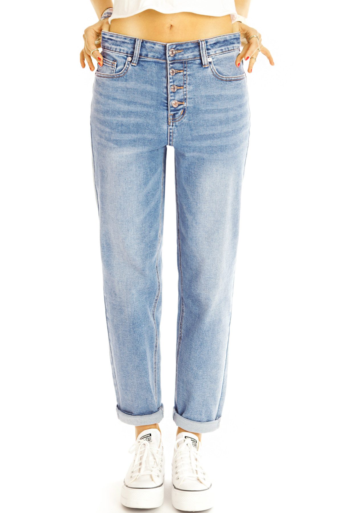 be styled Mom-Jeans Mid waist Baggyjeans Mom Boyfriend Jeans Hose, Stretch - Damen - j38k mit Stretch-Anteil