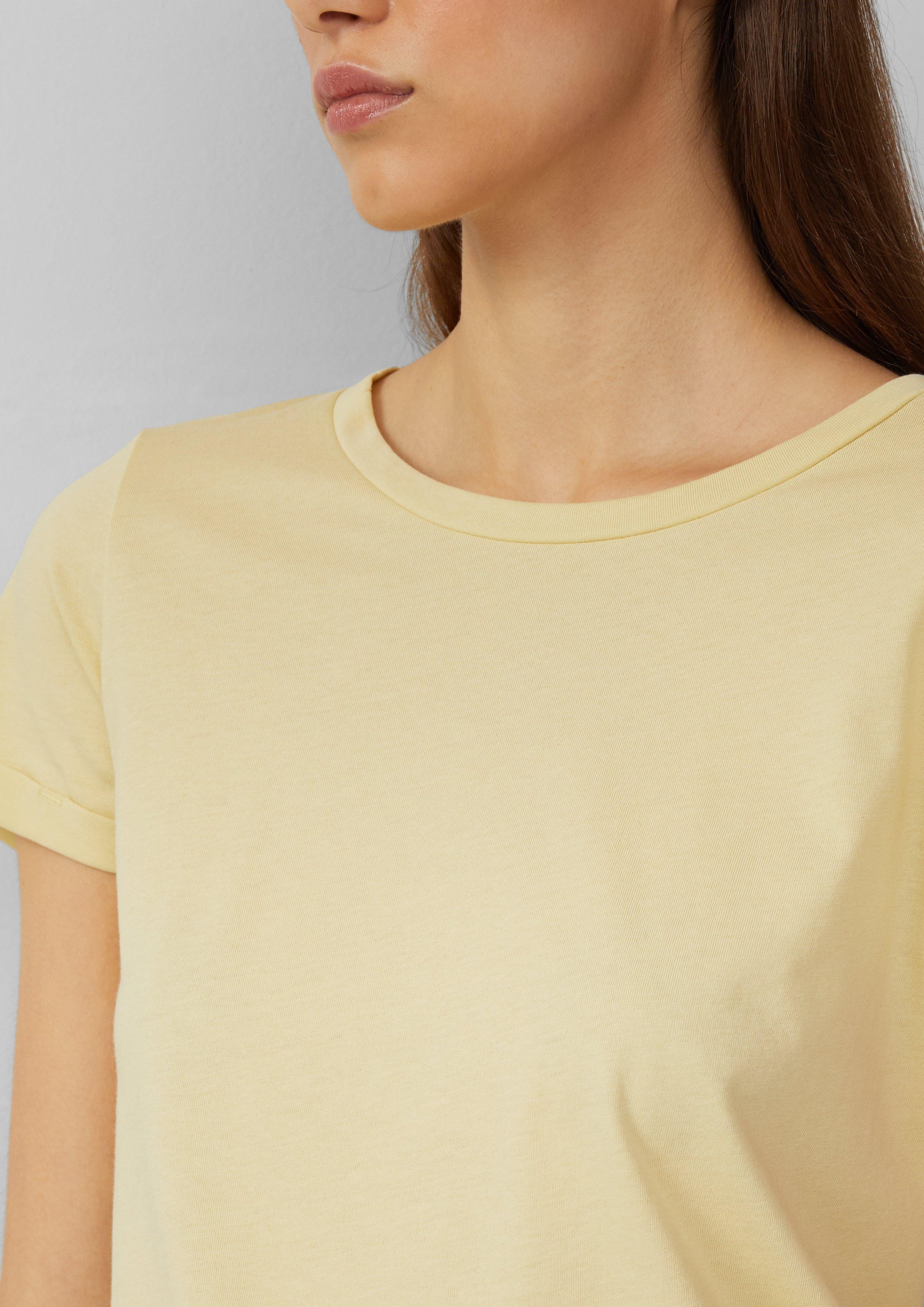 QS Kurzarmshirt Jerseyshirt mit Crew Neck günstig online kaufen