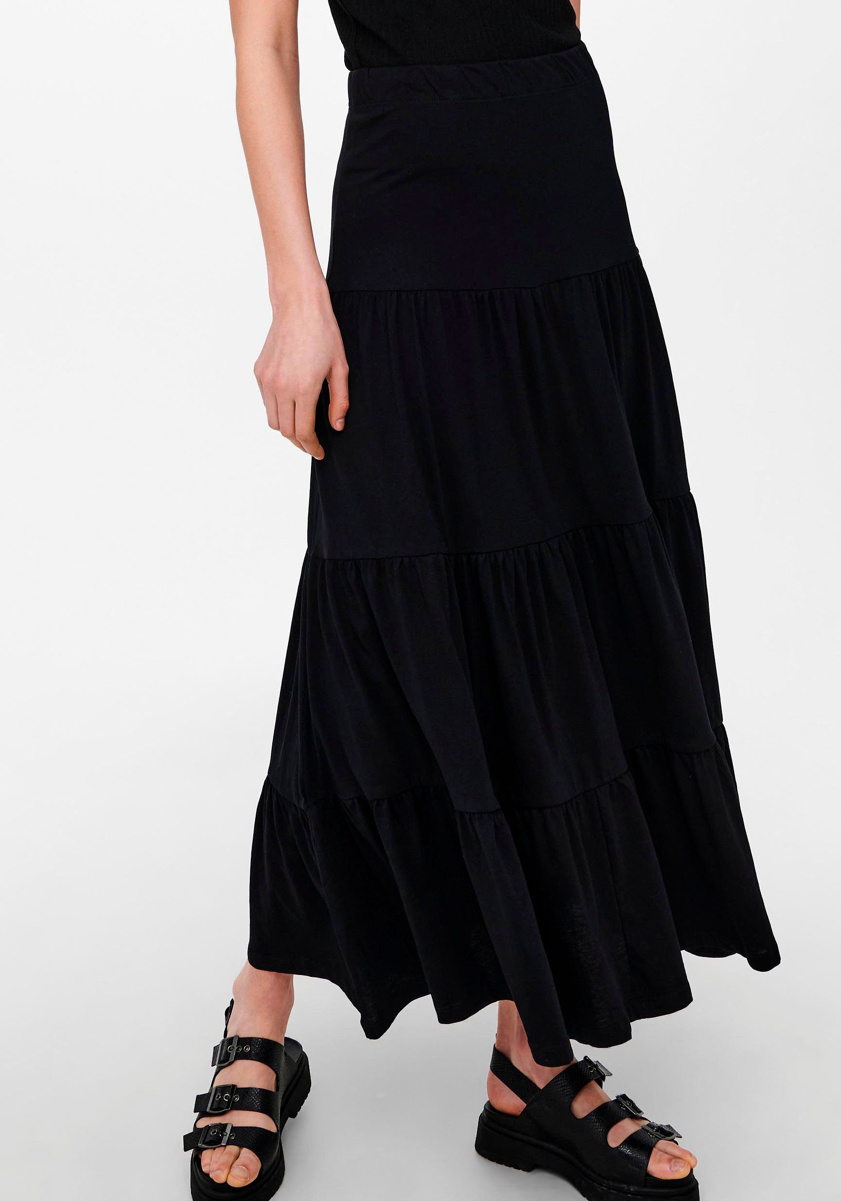ONLY Maxirock ONLMAY MAXI SKIRT mit Volant günstig online kaufen