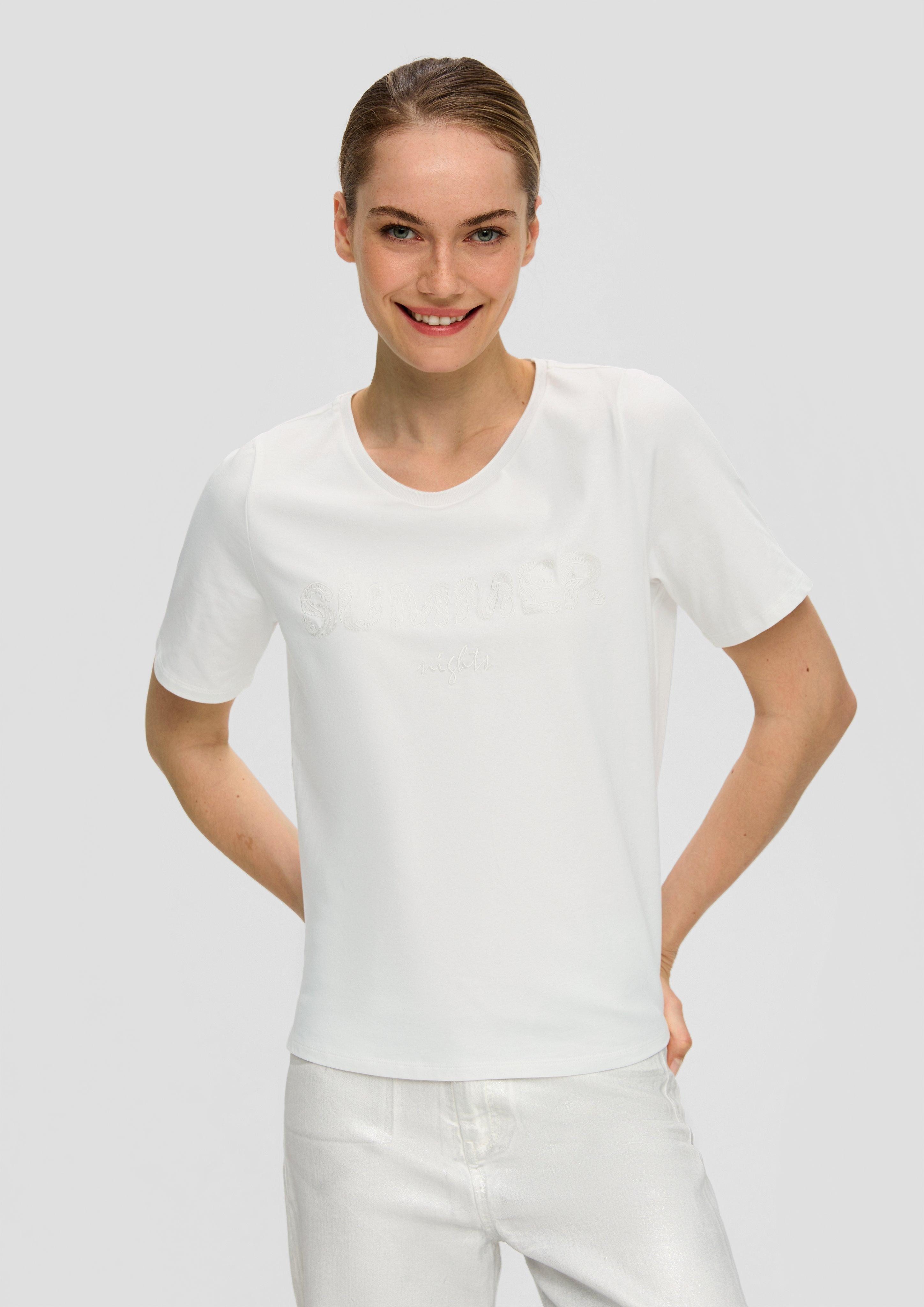 s.Oliver BLACK LABEL Kurzarmshirt T-Shirt aus günstig online kaufen