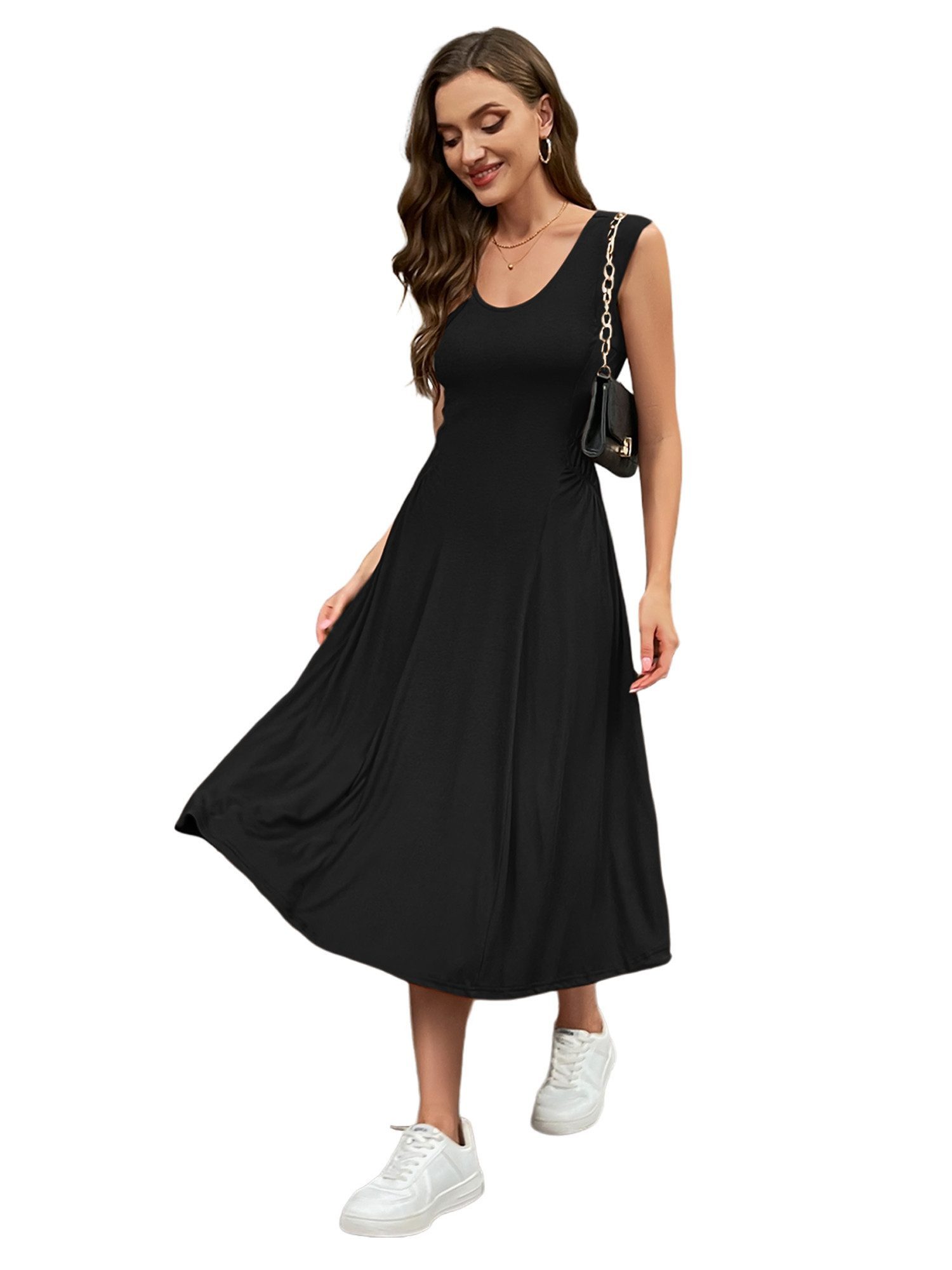 LAPA PLUS Midikleid elegant Sommerkleid A-Linien-Kleid günstig online kaufen