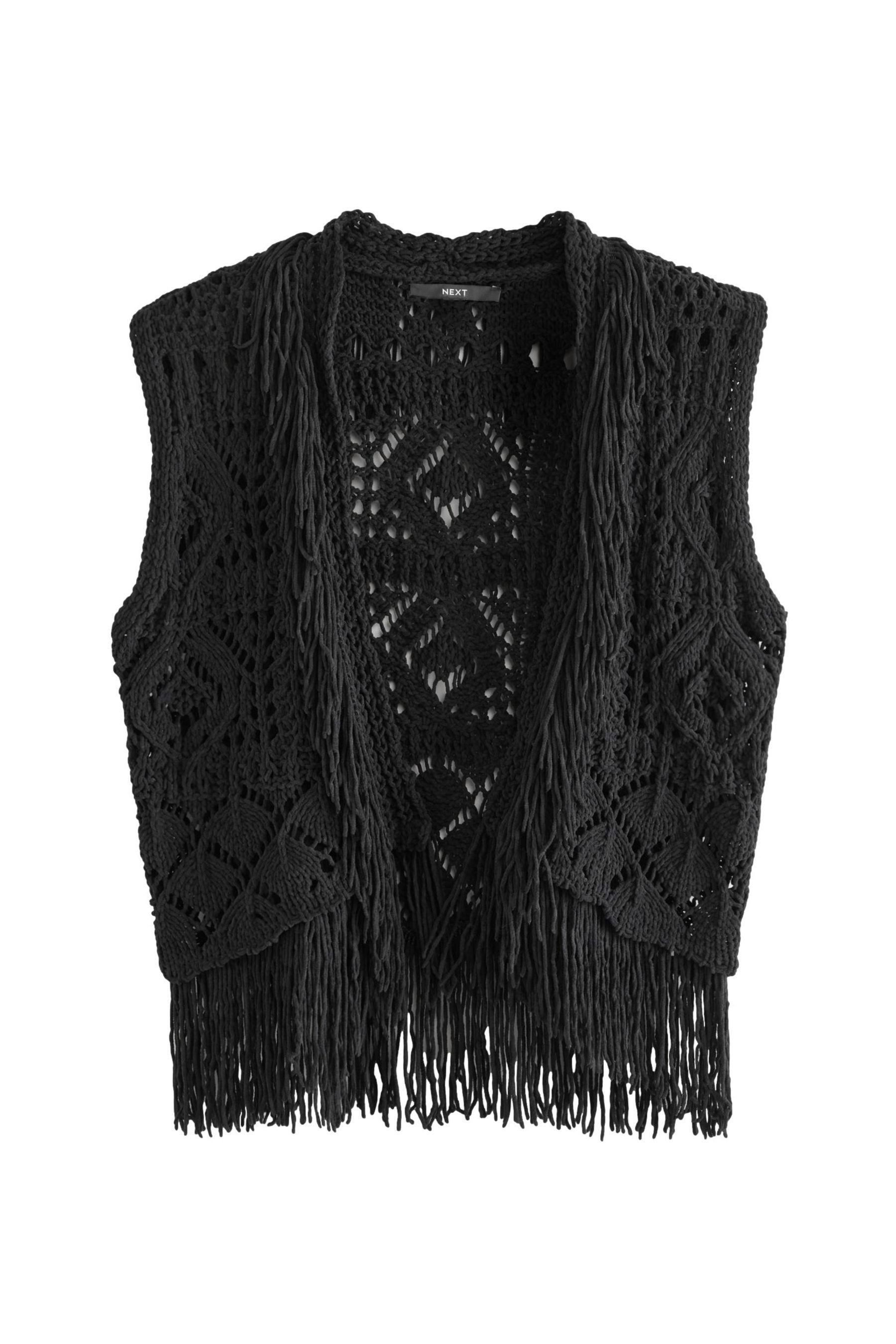 Next Strickweste Grobmaschige Strickweste mit Fransen günstig online kaufen