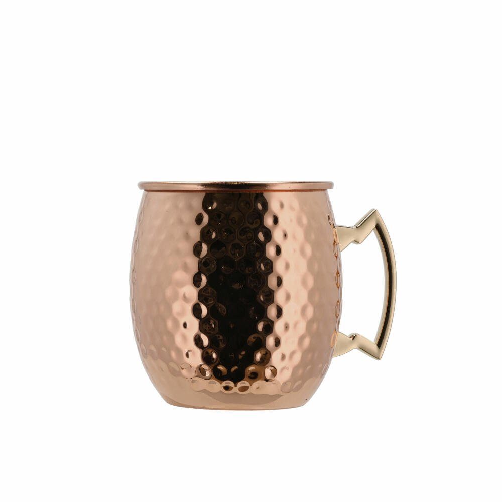 LYNGBY-GLAS Becher Moscow Mule Krug Copper 2er Set, 2-tlg., Kupfer, Stahl
