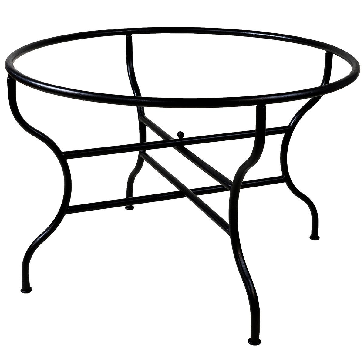 Marrakesch Orient & Mediterran Interior Tischgestell Mosaiktisch-Gestell edel aus Eisen in Schwarz 120 cm rund, 75 cm hoch (1-St)