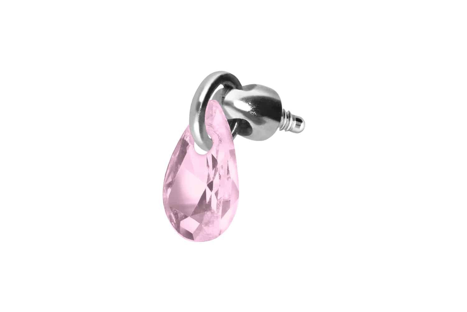 Farbe: Silberfarben + Kristall: Rosa