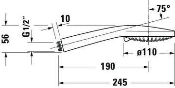 Duravit Handbrause DURAVIT Handbrause 3jet110 MinusFlow Duschbrause Duschkopf Regendusche, 3 Strahlarten