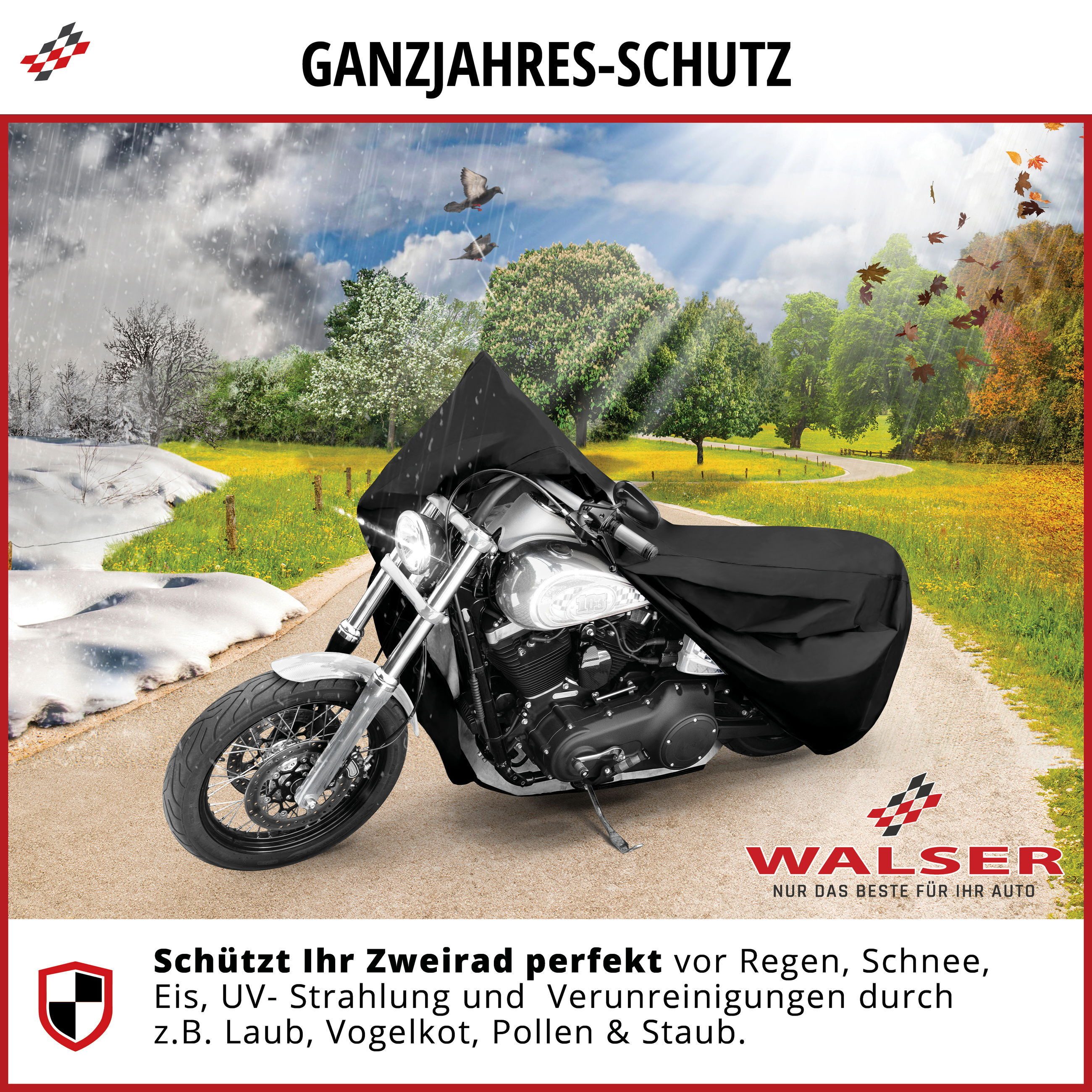 WALSER Autosonnenschutz Motorradgarage All weather B., (1-St., 1 Stück)