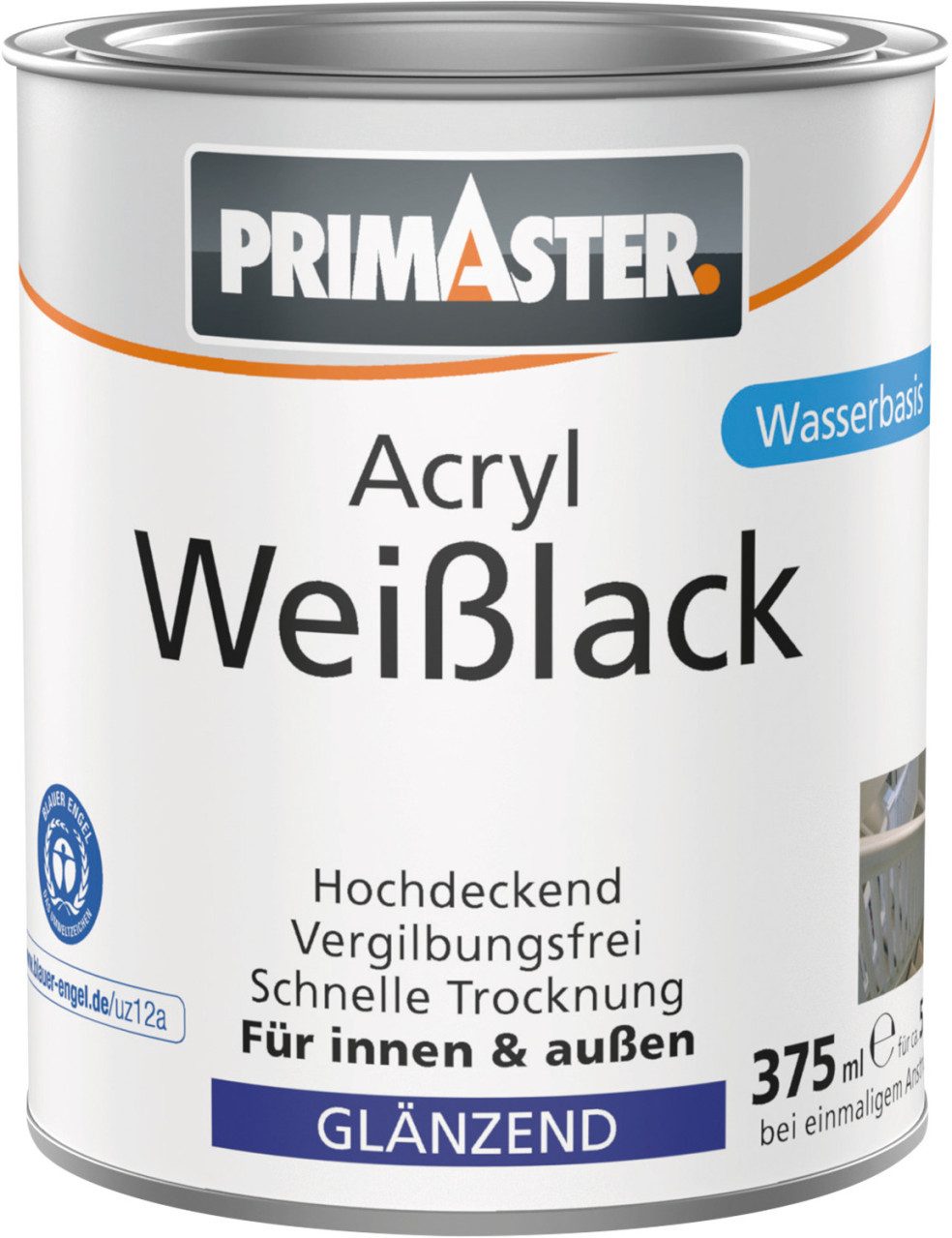 Primaster Weißlack Primaster Acryl Weißlack glänzend 375 ml