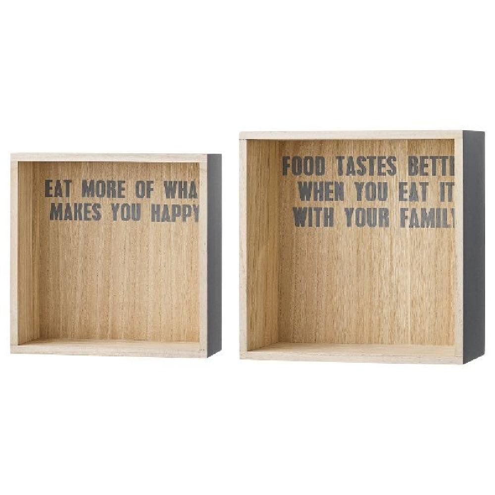 Bloomingville Regal Aufbewahrungsbox Holz Natur-Grau (2-teilig)