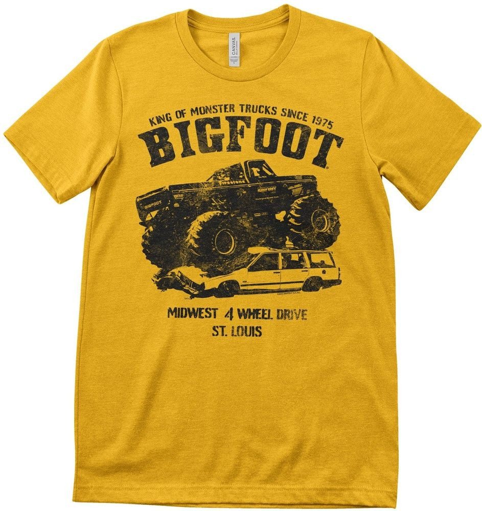 Bigfoot T-Shirt Monster Car Crush T-Shirt
