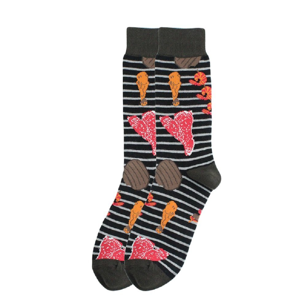 Mein Style Freizeitsocken Mein Style Socken Fleisch auf dem Grill 36-41 (1 Paar, 1-Paar, 1 Paar)