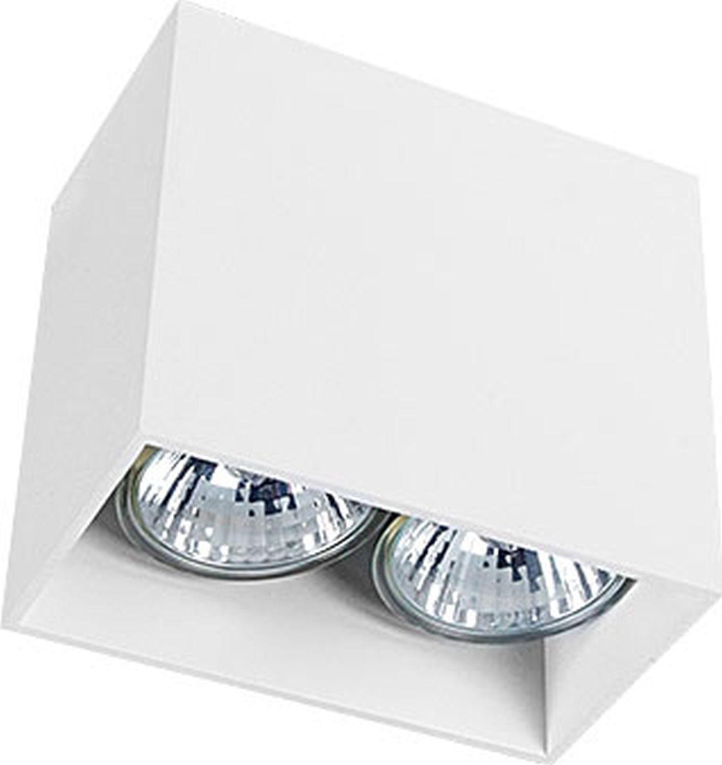Licht-Erlebnisse Deckenleuchte GAP, ohne Leuchtmittel, Deckenlampe Weiß Aluminium 2-flammig GU10 L:11cm Treppenhaus