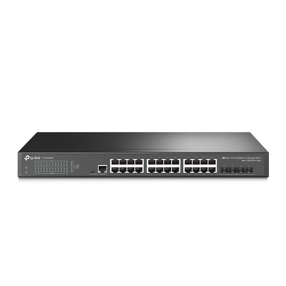 Netzwerk-Switch L2+ (JetStream TP-Link GB 24-Port TL-SG3428X Firmennetzwerk) Switch, für Managed