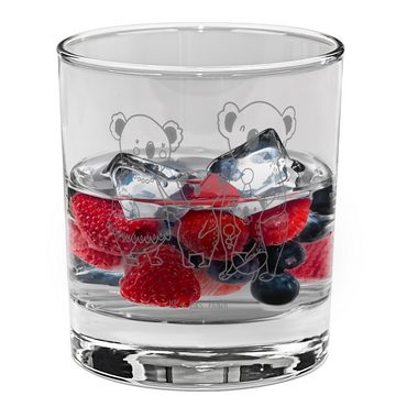 Mr. & Mrs. Panda Glas Koala Familie - Transparent - Geschenk, Gin Glas mit Gravur, Geschwis, Premium Glas, Einzigartige Geschichten