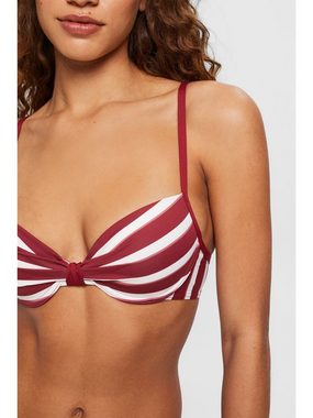 Esprit Bügel-Bikini-Top Bikini-Top mit wattierten Bügel-Cups und Streifen