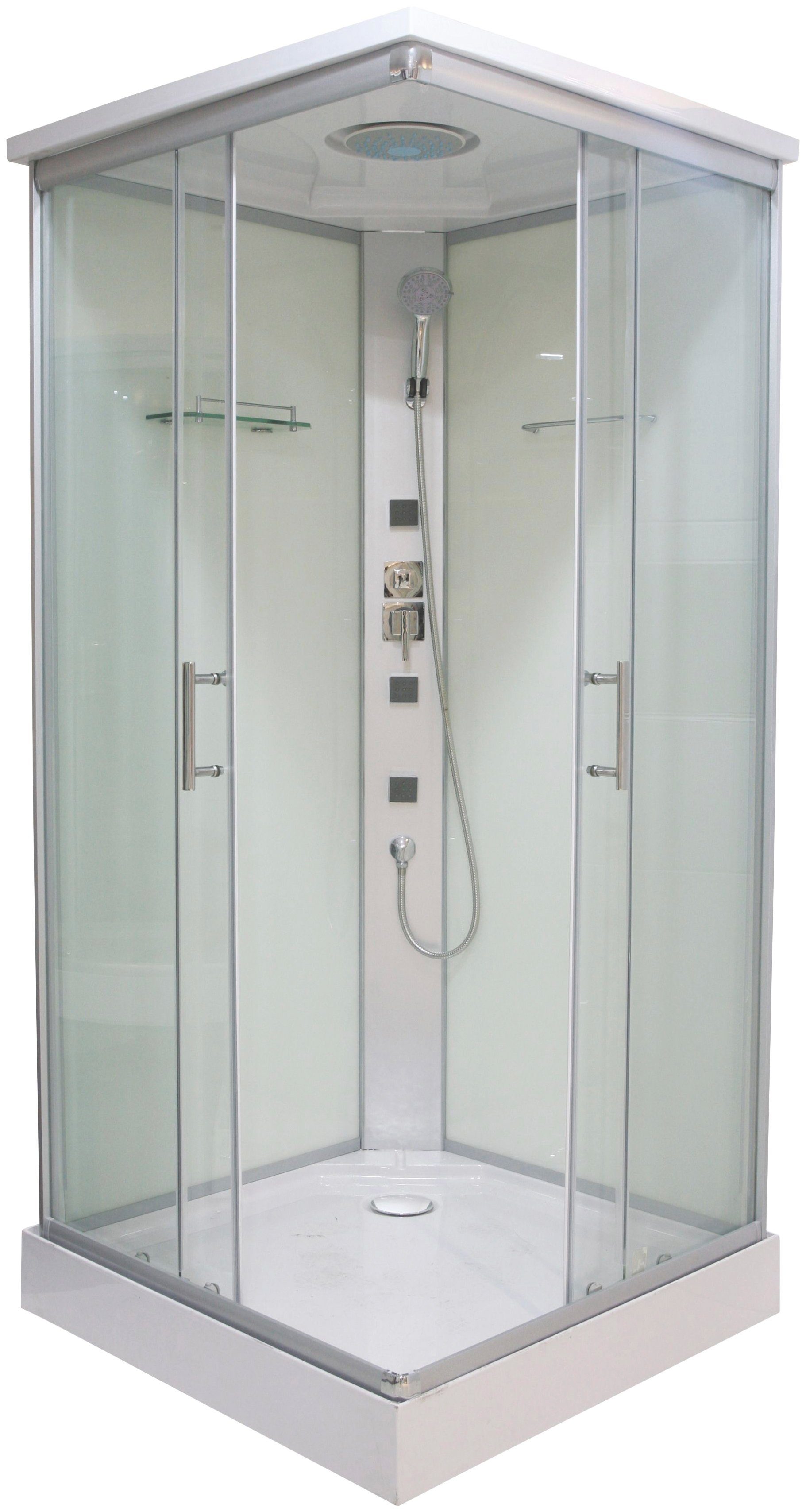 Sanotechnik Komplettdusche Twist, BxT: 80x80 cm, Einscheibensicherheitsglas
