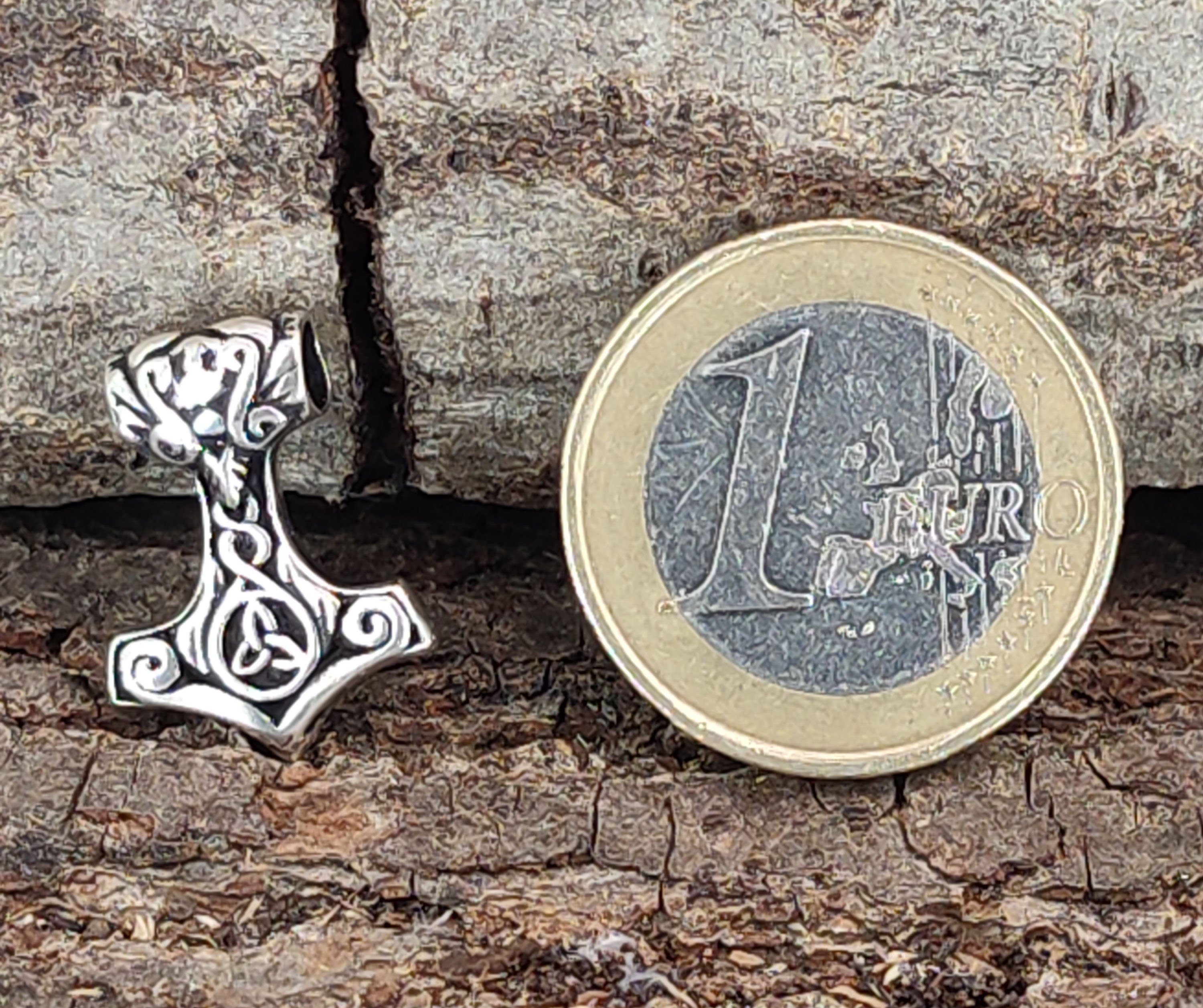 Kiss of Leather Kettenanhänger Thorshammer Anhänger Silber 925 Thorhammer Thor Hammer Odin Nr. 71