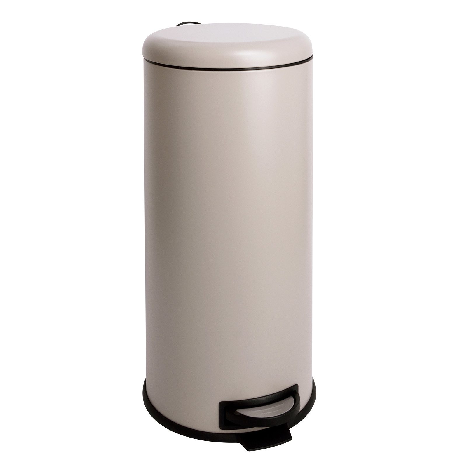 SVITA Mülleimer, Treteimer, Abfalleimer, 30 Liter, inkl. Inneneimer, Stahl, Taupe