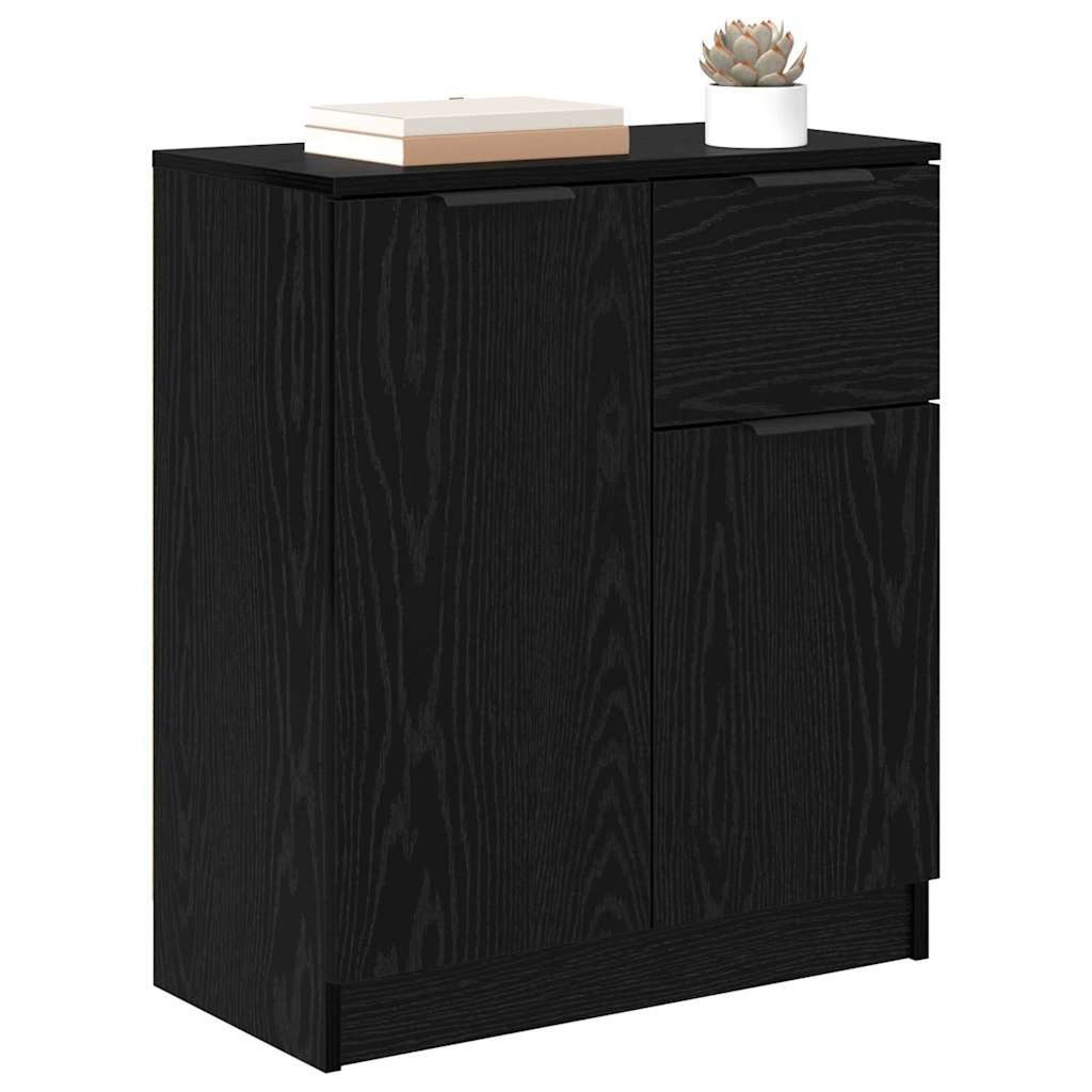 vidaXL Sideboard Sideboard Schwarz Eichen-Optik 60 x 30 x 70 cm Holzwerksto günstig online kaufen