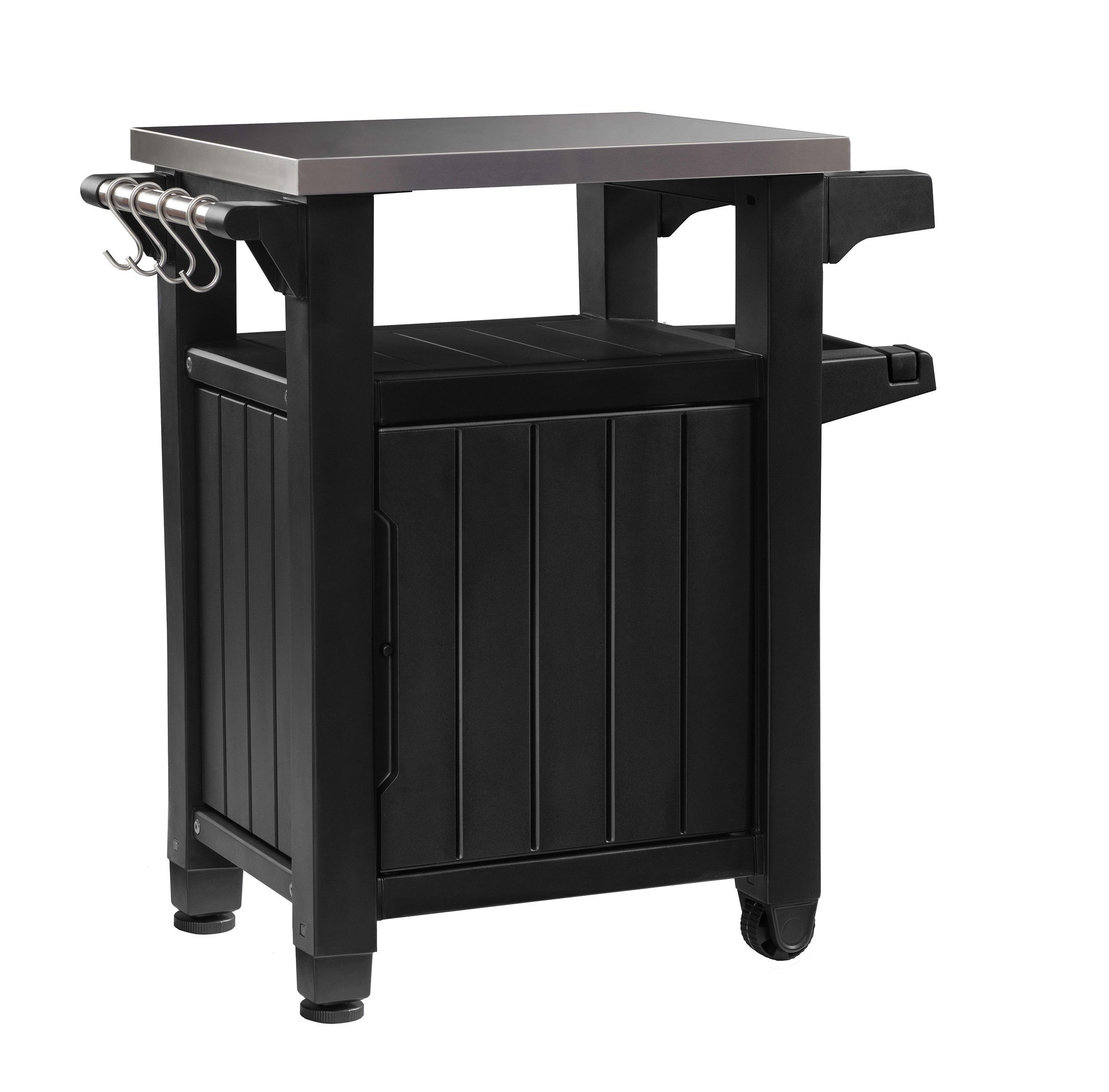 Keter Grillablagetisch Keter Grilltisch UNITY Anthrazit, 150L, mit Edelstahltischplatte