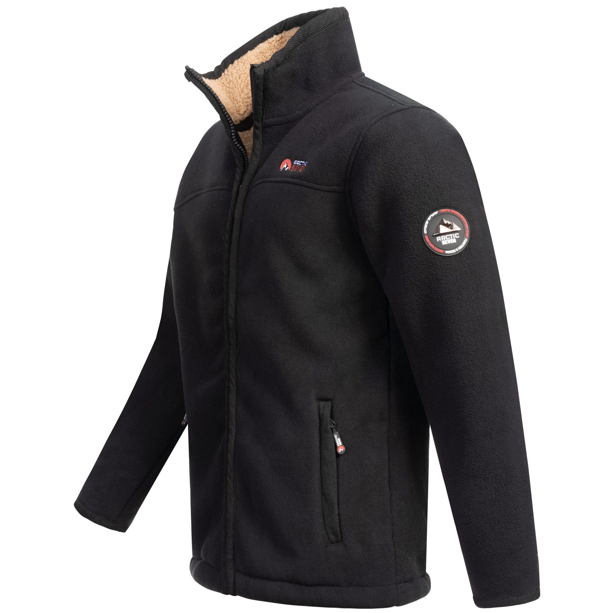 Arctic Seven Fleecejacke ASZeroo mit hoch schließendem Stehkragen