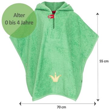 Smithy Badeponcho Baby Frosch, grün, Frottee, Frottee, Knöpfe am Armloch, made in Europe