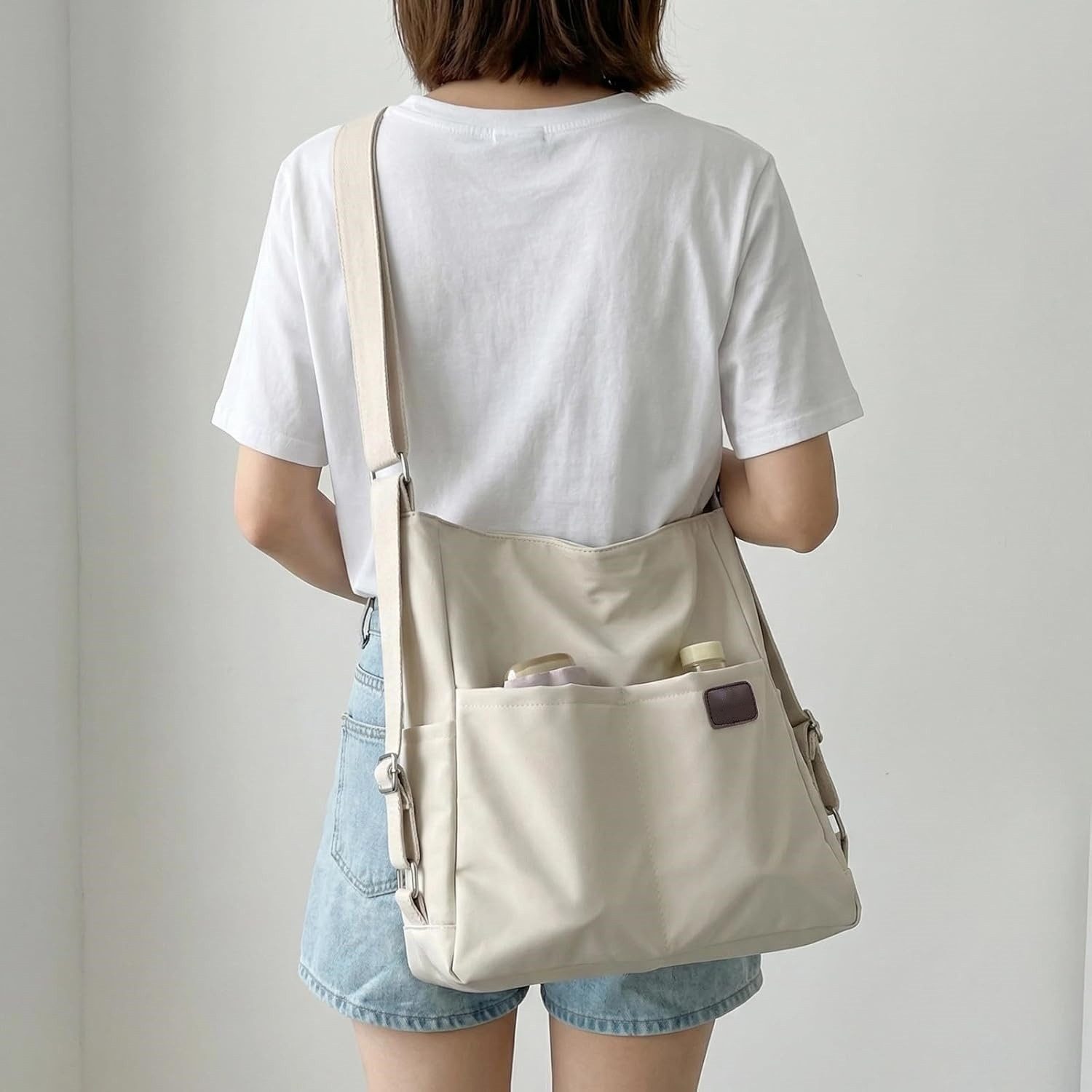 Zaewry Schultertasche Rucksack Tasche 3 in 1 Damen, Wasserdichte Nylon-Schultertasche (Kann als Rucksack, Umhängetasche oder Schultertasche getragen werden), Geeignet für Pendeln, Schule, Reisen und Einkaufen