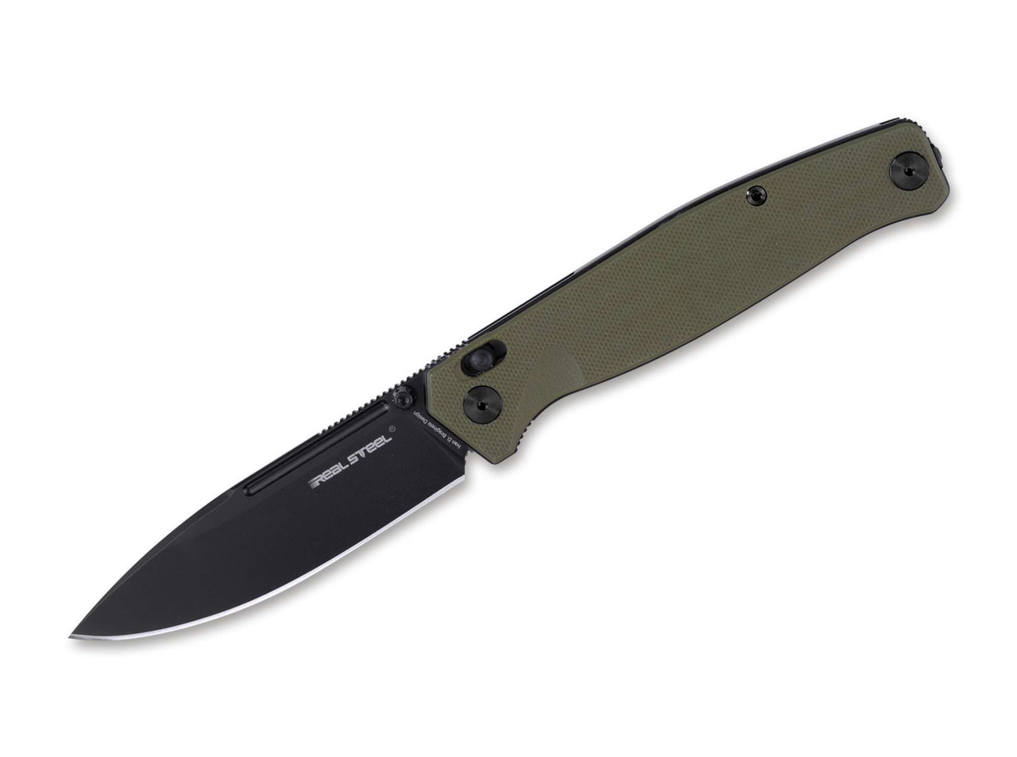 Real Steel Taschenmesser Taschenmesser Huginn Compact G10 OD Green